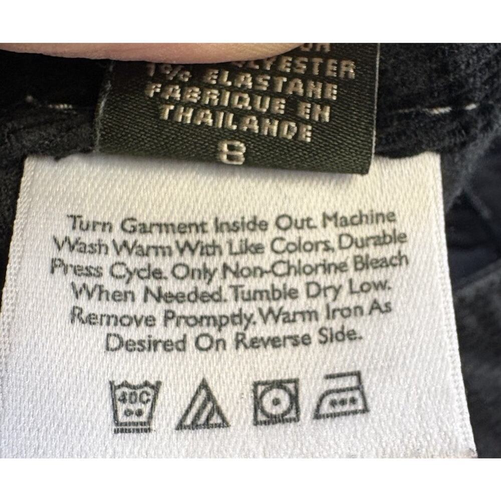 Eddie Bauer Black Corduroy Women’s Straight Leg Mid Rise Pants Size 8 - Picture 4 of 11